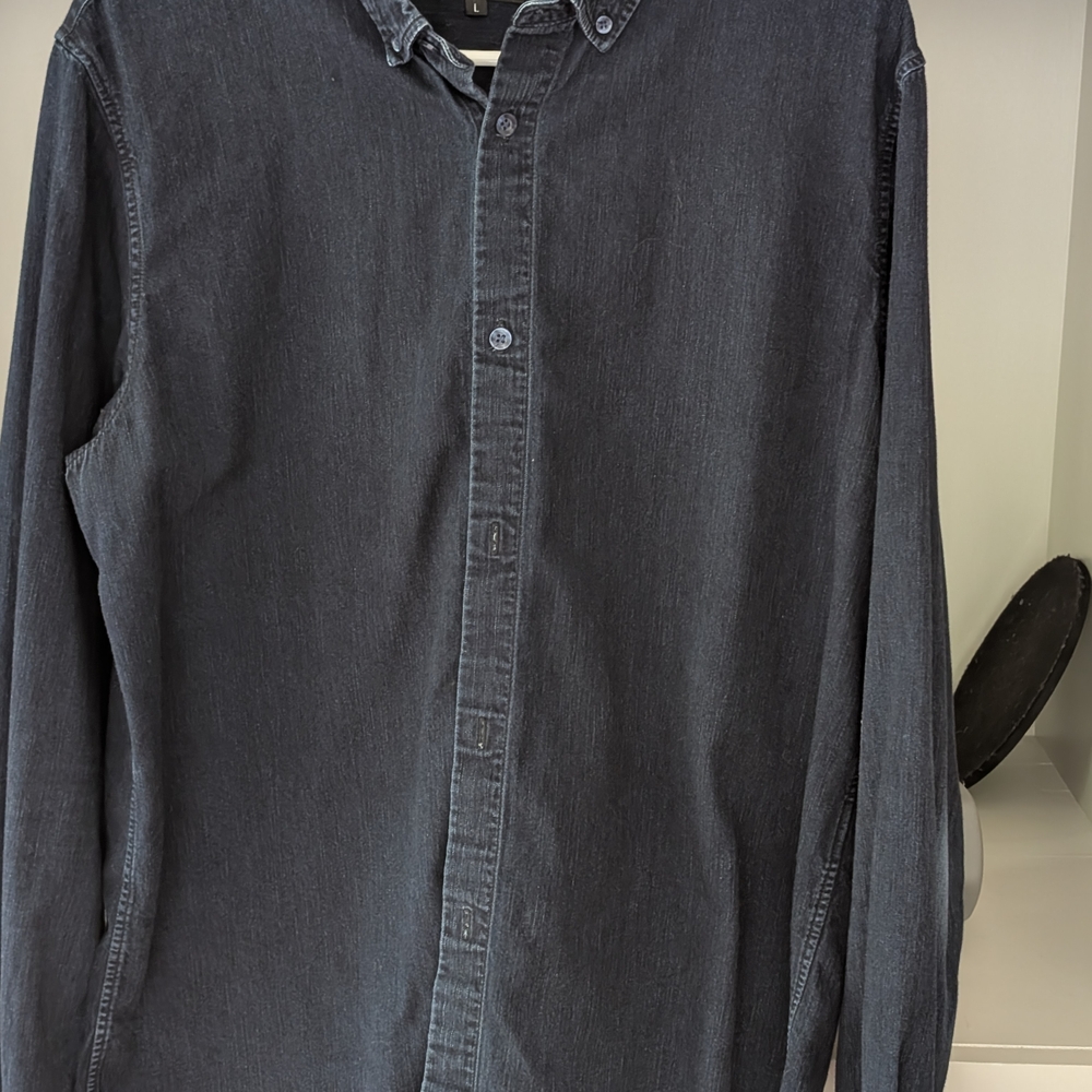 Men's Classic Black Denim Shirt